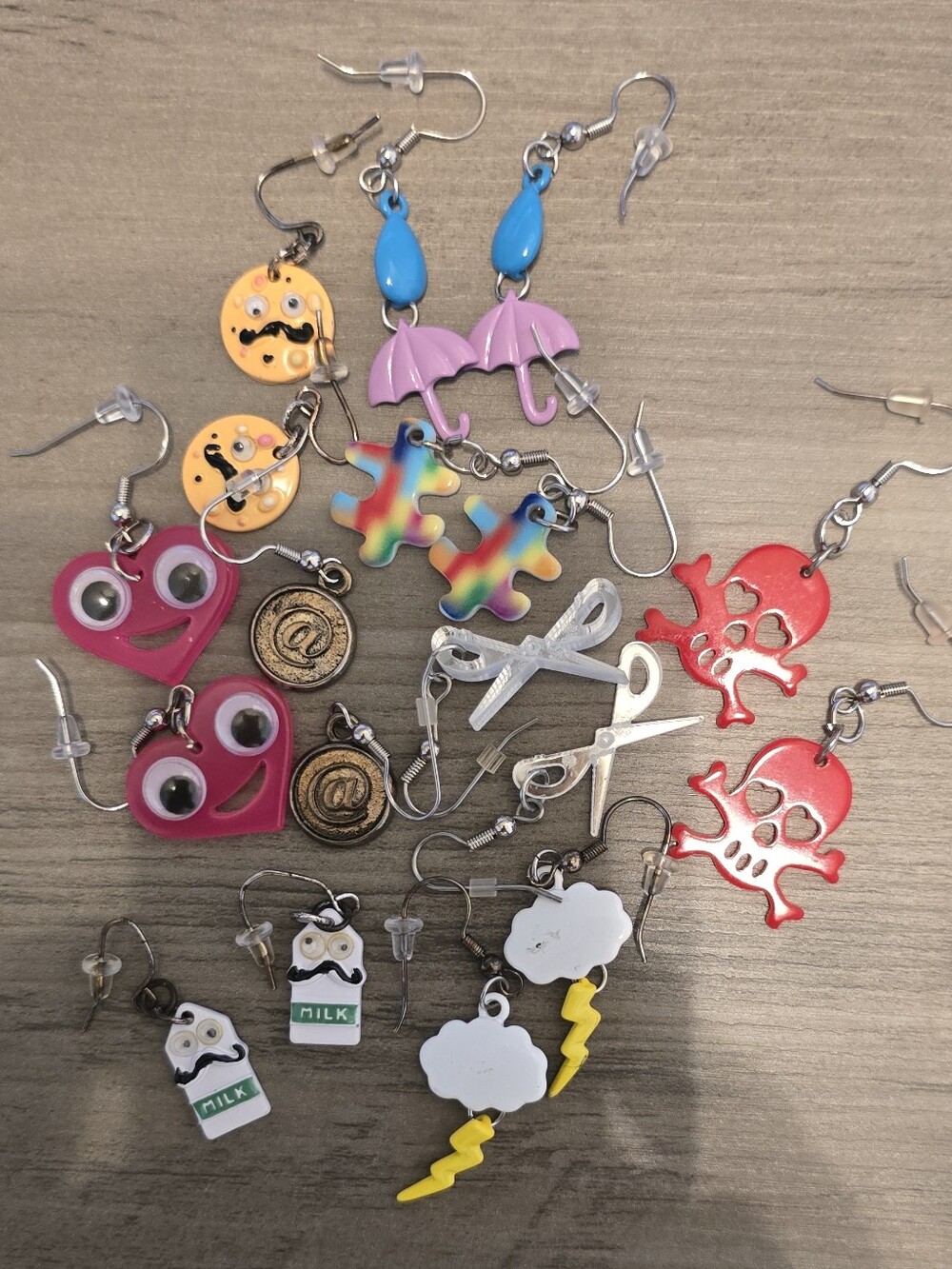 Kids Colorful Novelty Earrings Set - Multicolor